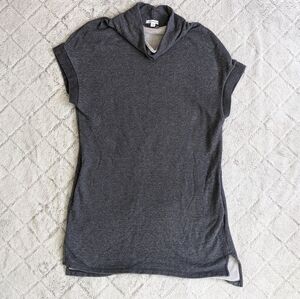Standard James Perse Sweater Tunic Dress Women’s 2 Gray Cowl Sweatshirt Mini